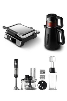 Philips Tost Mak.Hd6301/90+Blender Set Hr2695/01+Çay Mak.Hd7301/00