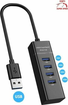 Favors USB 3.0 Hub Çoğaltıcı 4'lü 5gbps Super Speed USB Çoklayıcı 30 cm Kablolu