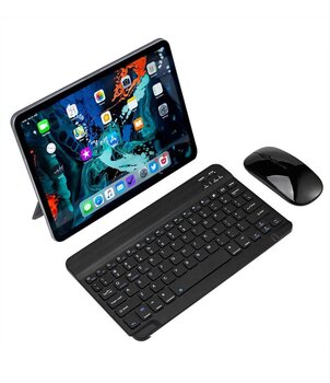 Hometech Alfa 8sl Tablet İçin Uyumlu Slim Şarjlı Türkçe Bluetooth Klavye Ve Mouse Seti