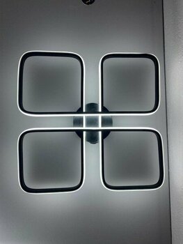 Yüksek Aydınlatmalı Kare Siyah Tavan Plafonyer LED Avize, 3 Renk Aydınlatma