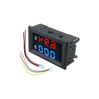 Calperia Dijital Volt Akım Ölçer - Dc 0-100V, 10A Ampermetre