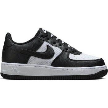 Nike Air Force 1 Af1 Leather Unisex Sneaker White Black Hakiki Deri Unisex Günlük Spor Ayakkabı Beyaz Siyah - Siyah - Beyaz - 38,5