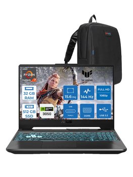 Asus Tuf Gaming A15 Fa506ncr Amd Ryzen 7 7435hs 32gb Ddr5 512gb Ssd Rtx3050 4gb 15.6" Fhd Ips 144hz Freedos Taşınabilir Bilgisayar Hn034f09 + Zetta Çanta