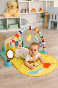 Oyun Halısı | Piyanolu Müzikli Baykuş Tasarım Bebek Oyun Halısı |aktivite ve Gelişim Minderi