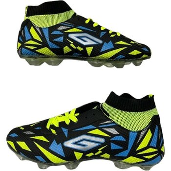Dugana Bilekli Çoraplı Çim Saha Krampon  Futbol Ayakkabısı - 41 - Siyah - Mavi
