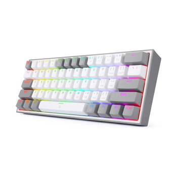 Redragon K617 Fizz Rgb Red Switch Mekanik Klavye Beyaz - Gri