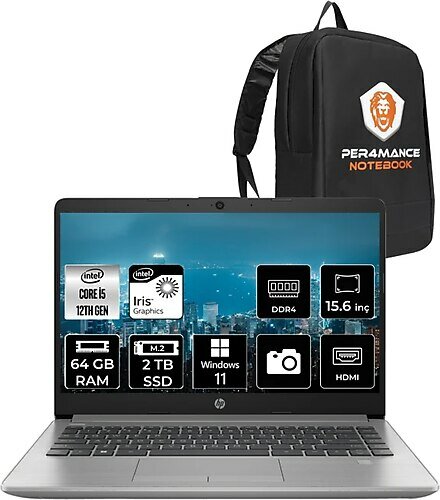 HP 250 G9 723P6ea 15.6 inç Intel Core i5 1240P 64 GB 2 TB SSD Intel Graphics Windows 11 Professional + Çanta