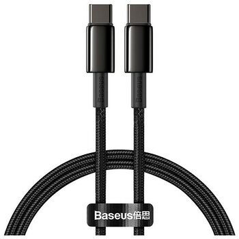 Baseus Tungsten Gold PD 100 W Şarj Kablosu USB C To USB C Kablo 2 Metre CATWJ-A01​ - Siyah