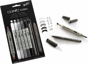 Copic Ciao Marker Kalemi 5+1 Set - Grey Tones