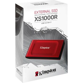 Kingston SXS1000R/2000G Red External 2tb 1050-1000MBs USB 3.2 Gen 2 Taşınabilir SSD - Kırmızı