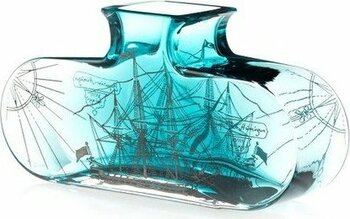 Paşabahçe Osmanlı Kalyonu Vazo El Yapım Tekli 11X23 cm