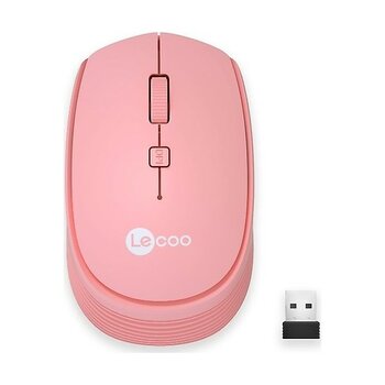 TeknoKapsül Lecoo WS202-P Kablosuz 1600DPI+4 Tuşlu Sessiz Pembe Mouse
