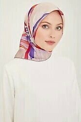 Belli Twill İpek Eşarp 4017-06 Fuşya Fuşya