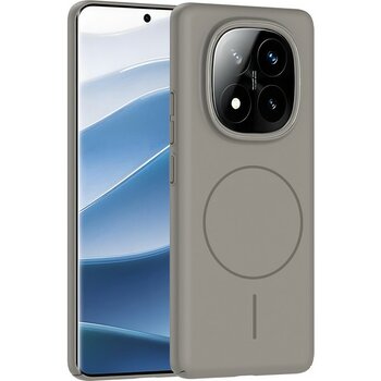 Gpack Xiaomi Redmi Note 14 Pro 4g Uyumlu Kılıf M-Safe Şarj Özellikli Ruby Kapak Gri