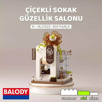 Balody Güzellik Salonu 6 yaş ve üzeri BL21323 800 Parça şehir temalı Mini Blok Yapı Oyuncakları Seti