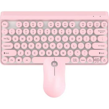 Silhouette L100 Kablosuz (2.4 GHz) Pembe Klavye ve Fare Seti