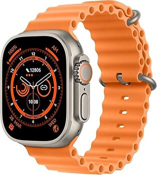 Wearfit Pro GS 8+ Ultra 49 mm Turuncu Akıllı Saat