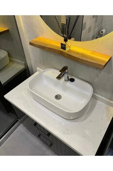 Turkuaz Cerastyle Aqua 60 x 40 cm Tezgah Üstü Çanak Lavabo