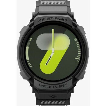 Spigen Samsung Galaxy Watch 8 (44mm) Kılıf & Kordon Kayış Rugged Armor Pro Matte Black - ACS10007 - Siyah