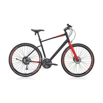 Carraro Sportive 328C 28 Jant 18 Vites 44 cm Hidrolik Fren Şehir  Bisikleti - Mat Siyah-Kırmızı - Antrasit - Kırmızı