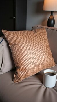 BARERMO Deri 45x45 Kırlent ( içi dolu) Salon Minderi, Minder, gold deri , Minderi Koltuk Minderi, Yastık