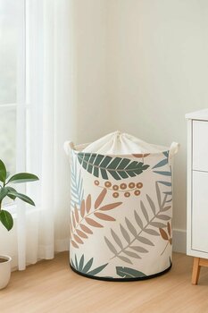 LUXWAY HOME Yaprak Fileli Sepet Katlanabilir Düzenleyici Sepet - Oyuncak ve Çamaşırlar İçin 37X40