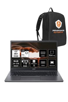 Acer Extensa 15 Ex215-55 I7-1255u 24gb Ram 1tb Ssd 15.6'' Fhd W11p Dizüstü Bilgisayar & Per4 Çanta