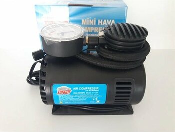Autokit Saatli 12 V 250 Psı 250psi Mini Hava Kompresörü
