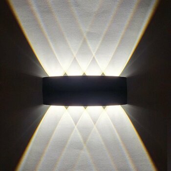 Haiti 4'lü Çift Yönlü Duvar Led Aplik Gün Işığı Işık Siyah