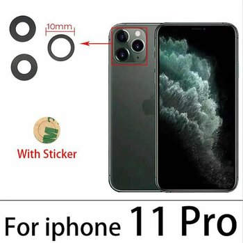 Tkgz İphone 11 Pro Arka Kamera Camı Lens Yapışkanlı