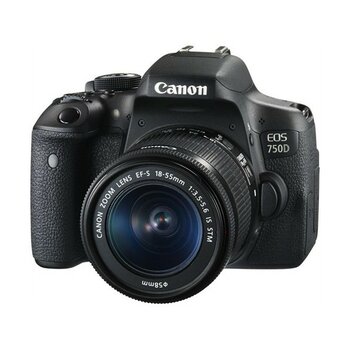 Canon EOS 750D SLR Dijital Fotoğraf Makinesi 6000 x 4000 Çözünürlük 18-55 mm Lens ile