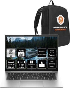 Hp Elitebook 840 G11 İntel Core Ultra 7 155H 40Gb 1Tb Ssd 14'' Wuxga W11P A970V8Etx  Per4 Çanta