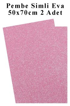 Artlantis Pembe Simli Eva 50x70 cm 2 Adet Simli Eva Süngeri Okul Kreş Anasınıfı Elişi Etkinlikleri