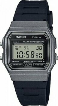 Casio F-91WM-1BDF Erkek Dijital Kol Saati 10 ATM Suya Dayanıklı Siyah Silikon Kordon