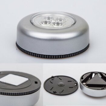 ACR Kablosuz Spot Pilli Dokunmatik LED Lamba 3 Ledli Dolap Lambası