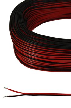Hazar Led 2 Pin JST Elektrik Kablosu 2'li Şerit Led Kablo 2X0,22MM Kalaylı %100 Bakır Kordon Kablo 100M