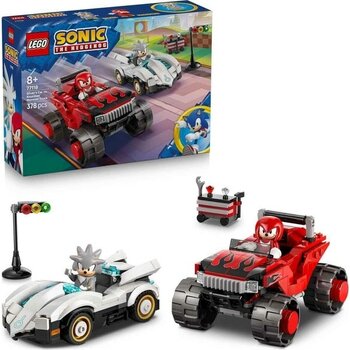 Flamex 77118 LEGO Sonic Silverın Arabası, Knucklesın Canavar Kamyonuna Karşı 378 Parça - Renkli