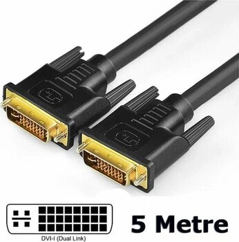 DVI-I Dual Link 5 Metre Çift Filtreli Dvi To Dvi Kablo