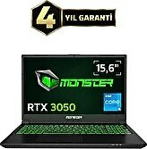 Monster Abra A5 V21.6.7 Intel Core i5 13420H 8 GB RAM 500 GB SSD 4 GB RTX 3050 Windows 11 Home 15,6 " 144 Hz Oyun Bilgisayarı
