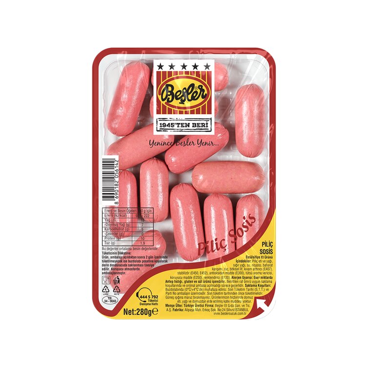 Beşler Kokteyl Piliç Sosis 280 gr