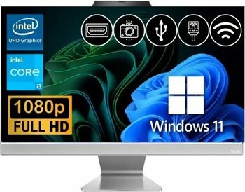 Asus I3-1315U 24Gb Ddr5 2Tb M.2 Ssd A3402Wvak-I38256W0D Atl34 23.8 Inç W11Pro All In One Bilgisayar Beyaz