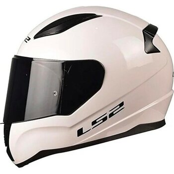 LS2 Rapid 2 Tam Yüz Motosiklet Kaskı Siyah Vizörlü Otomotiv Kask Stili ile Güvenli Sürüş - L - Beyaz - Siyah