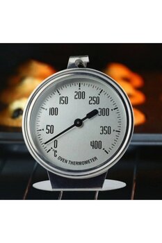 TEKNO İSTANBUL Çelik Manuel Fırın Termometre Sıcaklık Ölçer
