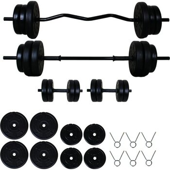 Dambıl 38 kg Z Barlı ve Düz Barlı Dambıl Halter Seti