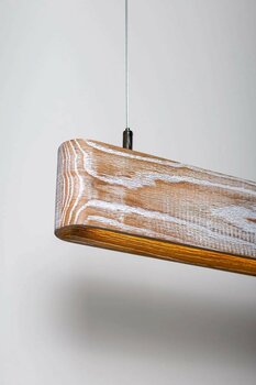 Line Minimal Soft Patine Modern Ahşap Aydınlatma - Minimal Led Sarkıt Avize