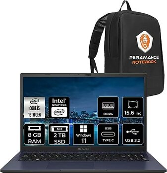 ASUS ExperBook B1502CBA BQ0254 15.6 inç Intel Core i5 1235U 8 GB 2 TB SSD Intel Graphics Windows 11 Professional