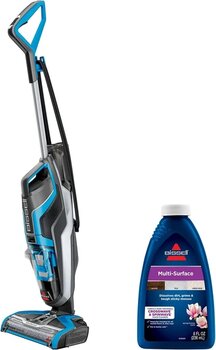 Bissell Crosswave, 3'Ü 1 Arada Yüksek Vakumlu Süpürme Ve Silme Makinesi 17132, Siyah/Mavi, Süpürme, Silme Ve Kurulama, Sert Zeminleri Ve Halıları Temizler