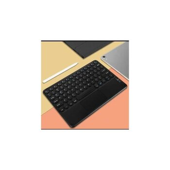 Alfa MEC Apple Ipad Air 2 9.7 Uyumlu Bluetooth Klavye Touchpad Slim Kablosuz Wifi Q Klavye - Siyah