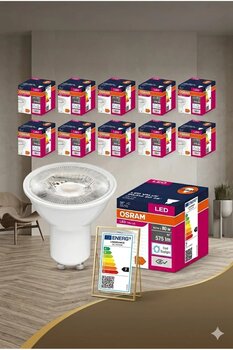 Osram GU10 Led Ampul 6.9W 6500K Beyaz (10 Adet)