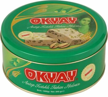 Okyay 1950'den Günümüze Antep Fıstıklı Teneke Helva 1 Kg